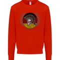 German Bodybuilding Flag Gym Training Spartan Kids Sweatshirt Jumper Bright Red