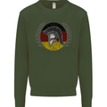 German Bodybuilding Flag Gym Training Spartan Kids Sweatshirt Jumper Forest Green