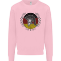 German Bodybuilding Flag Gym Training Spartan Kids Sweatshirt Jumper Light Pink