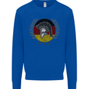 German Bodybuilding Flag Gym Training Spartan Kids Sweatshirt Jumper Royal Blue
