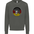 German Bodybuilding Flag Gym Training Spartan Kids Sweatshirt Jumper Storm Grey