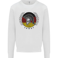 German Bodybuilding Flag Gym Training Spartan Kids Sweatshirt Jumper White