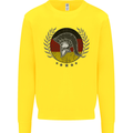 German Bodybuilding Flag Gym Training Spartan Kids Sweatshirt Jumper Yellow