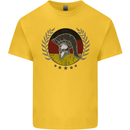 German Bodybuilding Flag Gym Training Spartan Kids T-Shirt Childrens Yellow
