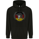 German Bodybuilding Flag Gym Training Spartan Mens 80% Cotton Hoodie Black