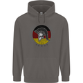 German Bodybuilding Flag Gym Training Spartan Mens 80% Cotton Hoodie Charcoal