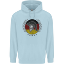 German Bodybuilding Flag Gym Training Spartan Mens 80% Cotton Hoodie Light Blue