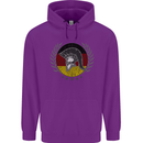 German Bodybuilding Flag Gym Training Spartan Mens 80% Cotton Hoodie Purple