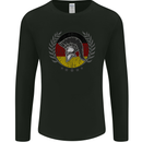 German Bodybuilding Flag Gym Training Spartan Mens Long Sleeve T-Shirt Black
