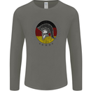 German Bodybuilding Flag Gym Training Spartan Mens Long Sleeve T-Shirt Charcoal