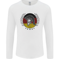 German Bodybuilding Flag Gym Training Spartan Mens Long Sleeve T-Shirt White