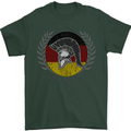 German Bodybuilding Flag Gym Training Spartan Mens T-Shirt 100% Cotton Forest Green
