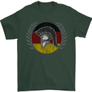 German Bodybuilding Flag Gym Training Spartan Mens T-Shirt 100% Cotton Forest Green