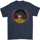 German Bodybuilding Flag Gym Training Spartan Mens T-Shirt 100% Cotton Navy Blue