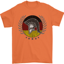 German Bodybuilding Flag Gym Training Spartan Mens T-Shirt 100% Cotton Orange