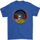 German Bodybuilding Flag Gym Training Spartan Mens T-Shirt 100% Cotton Royal Blue