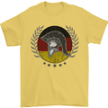 German Bodybuilding Flag Gym Training Spartan Mens T-Shirt 100% Cotton Yellow