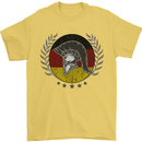 German Bodybuilding Flag Gym Training Spartan Mens T-Shirt 100% Cotton Yellow