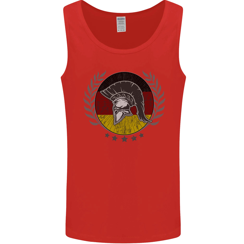 German Bodybuilding Flag Gym Training Spartan Mens Vest Tank Top Red