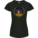 German Bodybuilding Flag Gym Training Spartan Womens Petite Cut T-Shirt Black