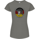 German Bodybuilding Flag Gym Training Spartan Womens Petite Cut T-Shirt Charcoal
