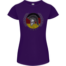 German Bodybuilding Flag Gym Training Spartan Womens Petite Cut T-Shirt Purple