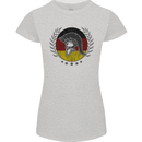 German Bodybuilding Flag Gym Training Spartan Womens Petite Cut T-Shirt Sports Grey