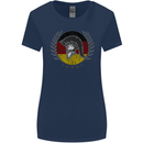 German Bodybuilding Flag Gym Training Spartan Womens Wider Cut T-Shirt Navy Blue