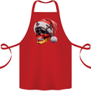 German Christmas Skull Xmas Germany Flag Cotton Apron 100% Organic Red
