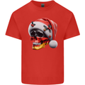 German Christmas Skull Xmas Germany Flag Kids T-Shirt Childrens Red