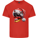 German Christmas Skull Xmas Germany Flag Mens Cotton T-Shirt Tee Top Red