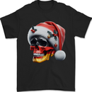 German Christmas Skull Xmas Germany Flag Mens T-Shirt 100% Cotton Black