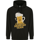 German Drinking Team Beer Football Stag Doo Mens 80% Cotton Hoodie Black