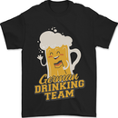 German Drinking Team Beer Football Stag Doo Mens T-Shirt 100% Cotton Black