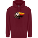 German Football Germany Soccer Ball Flag Mens 80% Cotton Hoodie Maroon
