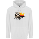 German Football Germany Soccer Ball Flag Mens 80% Cotton Hoodie White