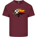German Football Germany Soccer Ball Flag Mens Cotton T-Shirt Tee Top Maroon