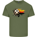 German Football Germany Soccer Ball Flag Mens Cotton T-Shirt Tee Top Military Green