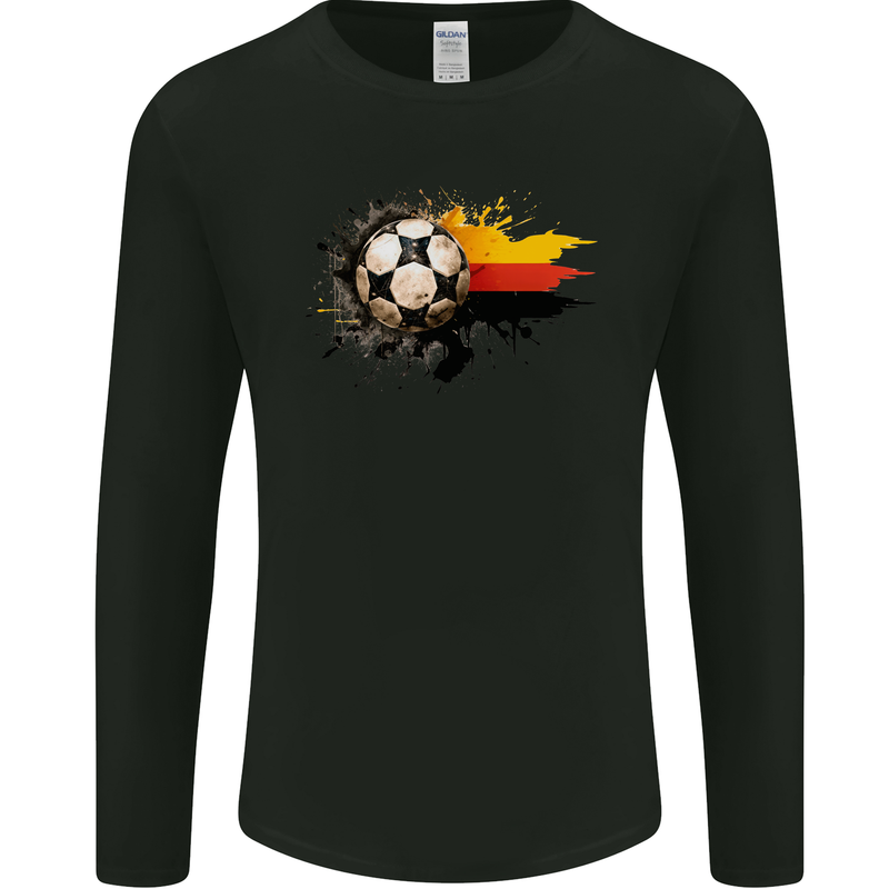 German Football Germany Soccer Ball Flag Mens Long Sleeve T-Shirt Black