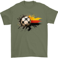 German Football Germany Soccer Ball Flag Mens T-Shirt 100% Cotton Military Green