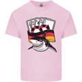 German Poker Shark Kids T-Shirt Childrens Light Pink