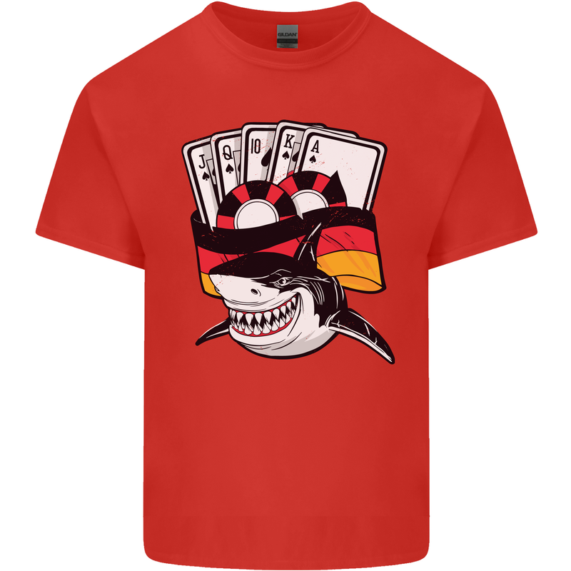 German Poker Shark Kids T-Shirt Childrens Red