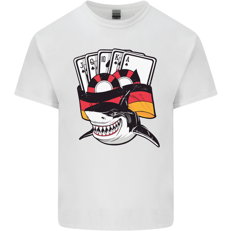 German Poker Shark Kids T-Shirt Childrens White