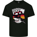 German Poker Shark Mens Cotton T-Shirt Tee Top Black
