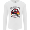 German Poker Shark Mens Long Sleeve T-Shirt White