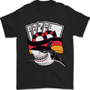 German Poker Shark Mens T-Shirt 100% Cotton Black