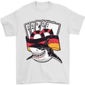 German Poker Shark Mens T-Shirt 100% Cotton White