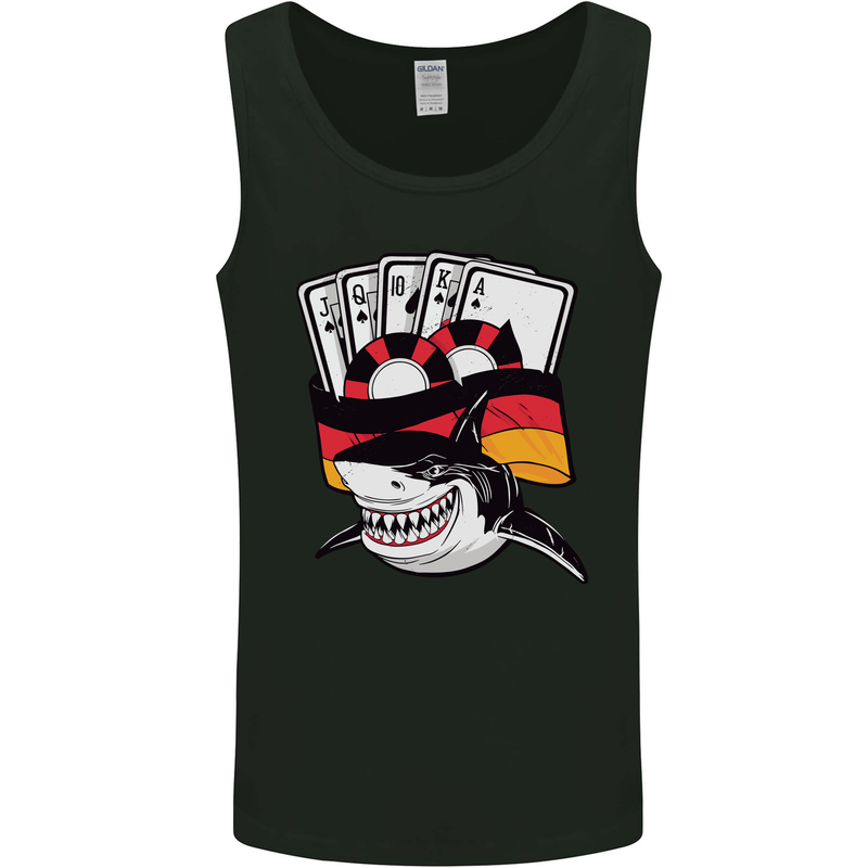 German Poker Shark Mens Vest Tank Top Black