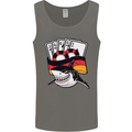 German Poker Shark Mens Vest Tank Top Charcoal