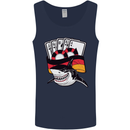 German Poker Shark Mens Vest Tank Top Navy Blue
